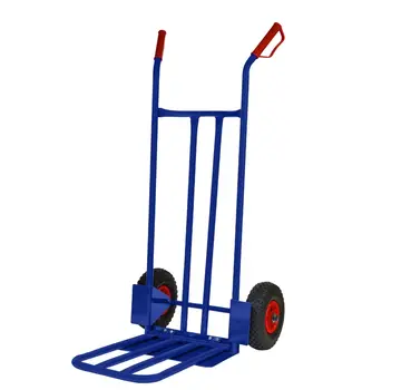 MESO Wagen blau - inkl. Ventil - Max 200 kg - Luftreifen Rot/Schwarz