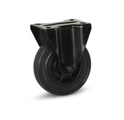 MESO Schwarze Gummilenkrolle - 125mm - 150kg - Auslaufmodell - Auslaufmodell