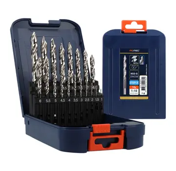 Jeu de mèches hélicoïdales HSS-G - DIN 338 - Type N - STEP-X - Blanc - 19 pièces