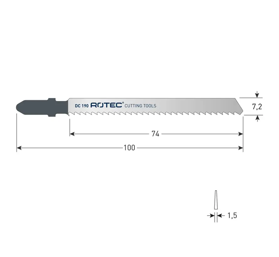 Lame de scie sauteuse - DC190 / T101BR (5 pièces)