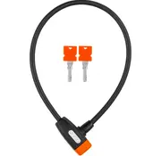 Serrure à clé Xolid Cable - Orange Noir avec 2 clés