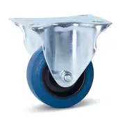 MESO Roulette fixe en caoutchouc élastique bleu - 80mm - 100kg