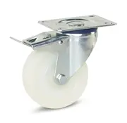 MESO Roulette pivotante polyamide blanc avec frein 100 mm - 200 kg