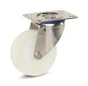 MESO Roulette pivotante avec chape en Inox bandage en polyamide 100 mm - 180 kg