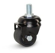 MESO Roulette pivotante en nylon noir avec filetage - 50mm - 300kg