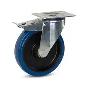 MESO Roulette pivotante caoutchouc bleu élastique 200 mm - 350 kg