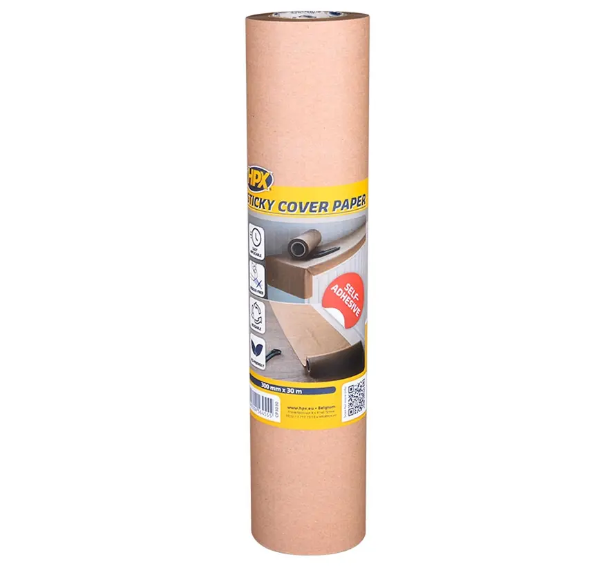 Papier de masquage autocollant - 296mm x 30m