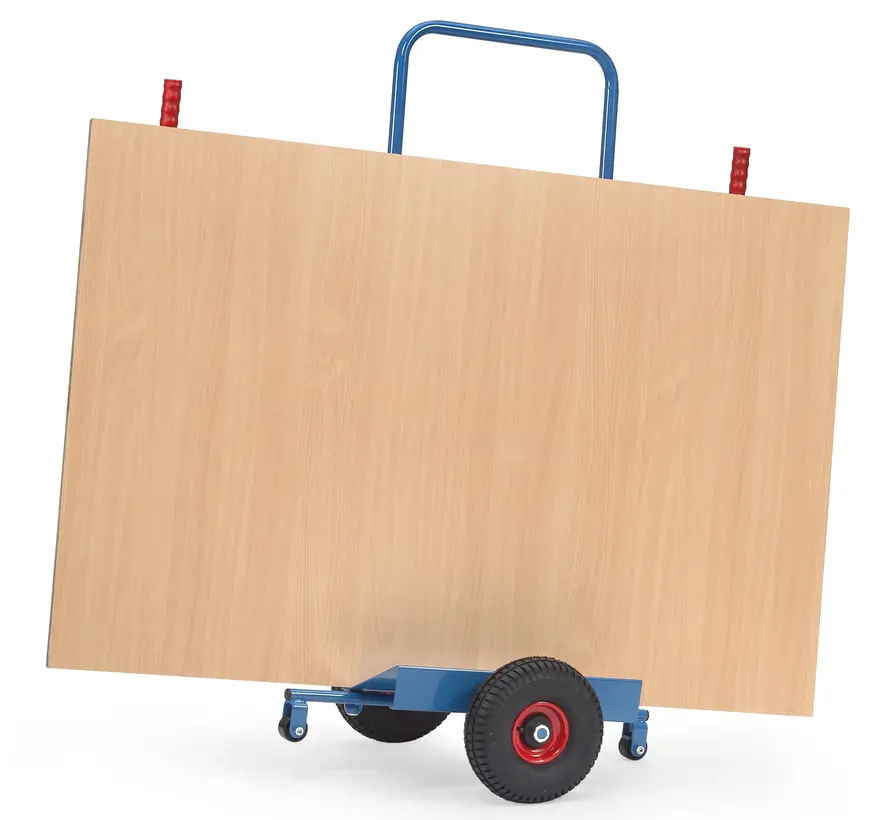 Fetra Chariot à plaques - PL 1 Caoutchouc plein 250 x 60 mm