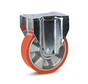 Roulette fixe en PU à usage intensif - 160mm - 600kg