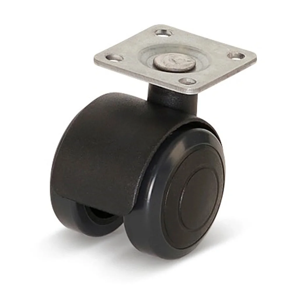 Roulette De Meuble Premium, 36mm, Freinée Par PU, Tige Filetée 10x11mm