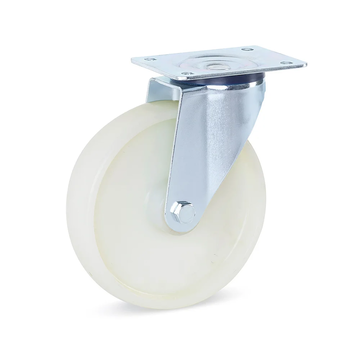Roulette pivotante en nylon avec plateau supérieur - 125mm - 200kg