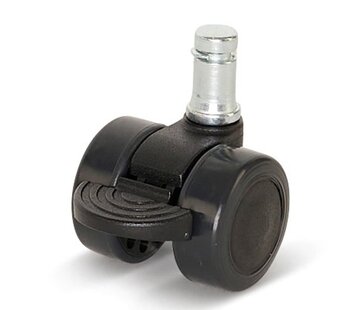 Roulette de meuble Premium, 36mm, freinée par PU, axe 11x20mm