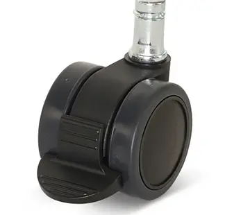 Roulette de meuble Premium, 42mm, freinée par PU, axe 11x20mm