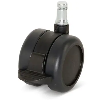 Roulette de meuble Premium, 60mm, freinée par PU, axe 11x20mm