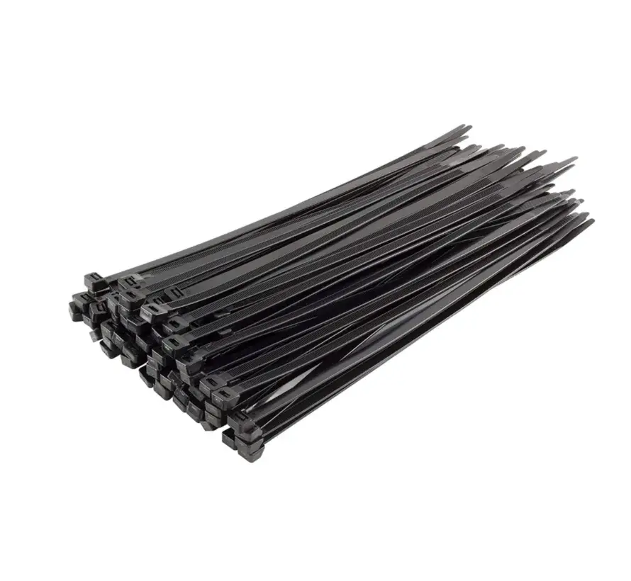 Attaches de cravate 7.8x450mm noir - 50pcs