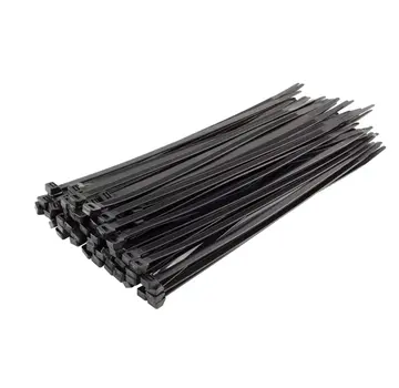 Attaches de cravate 3.6x300mm noir - 100pcs