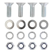 MESO Kit d'assemblage M10 - 4x Boulon Allen - 4x Rondelle dentée - 4x Ecrou autobloquant - 4x Rondelle