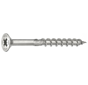 Heco Topix-Plus - Vis en acier inoxydable A2 - tête fraisée Hecodrive - 6 x120mm - filetage partiel (100 pièces)