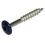 Vis de fixation pour panneaux Trespa - Torx 20 - 4,8x38mm - acier inoxydable - Filetage partiel - Bleu acier RAL 5011 (100 pièces)
