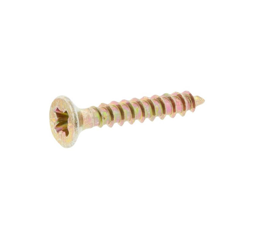 Vis à panneaux d'aggloméré - Pozidrive 2 - 5.0 x 100mm - Filetage partiel - Zingué (200 pièces)