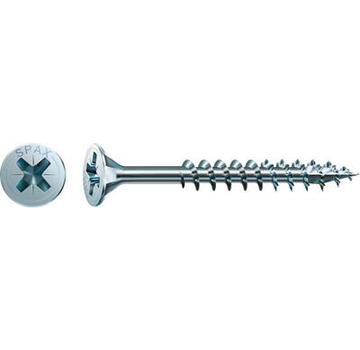 Spax - Vis à panneaux d'aggloméré - Pozidrive 2 Flathead - 5 x 70mm - Filet partiel - WIROX (200 pièces)