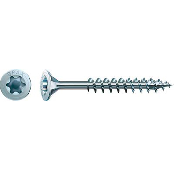 Spax - Vis à panneaux d'aggloméré - Torx 30 tête plate - 6 x 100mm - Filet partiel - WIROX (100 pièces)