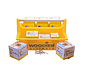 Woodies - mallette de transport jaune avec poignée en aluminium - vis pour bouclier extérieur + porte-aimant (1.400 pièces)