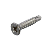 Vis à tôle autoperceuses - Phillips 2 Flathead - 4.2 x 25mm - Full thread - acier inoxydable (200 pièces)