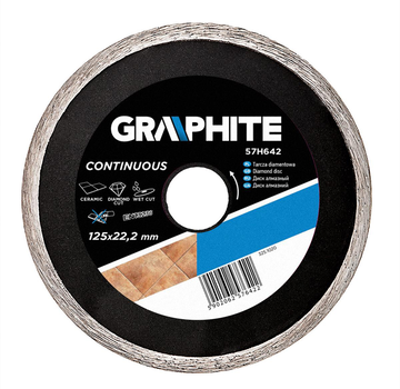 GRAPHITE Graphite - Continu - Roue diamantée - 125x22.2x6.0x2.2mm