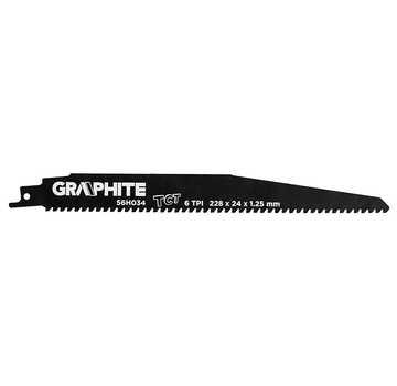 GRAPHITE Graphite - Lames de scie à guichet - 6 TPI - 228x24x1.25mm (2 pièces)