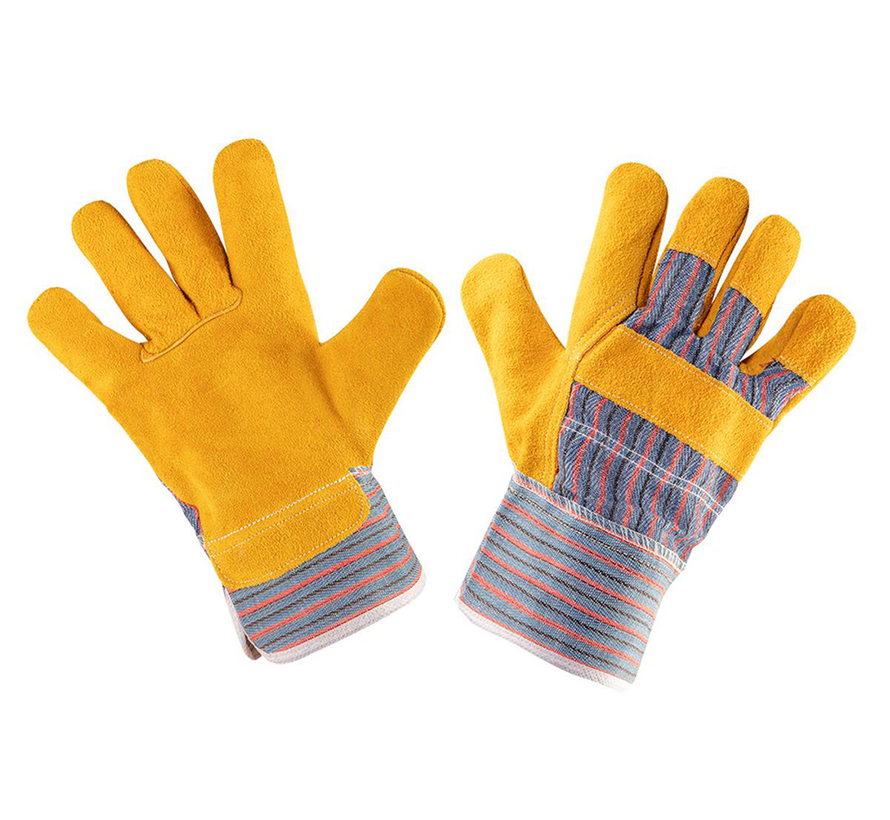 Neo - BASIC - Gants de travail - Cuir de vache - Jaune - M10,5