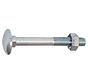 Boulons d'arrêt - M12 x 60mm - DIN603/555 - Zingué (50 pièces)