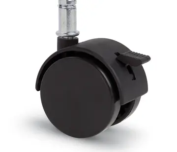 MESO Roue de meuble avec capuchon 50mm Nylon double dur avec goupille 11x22mm freinée