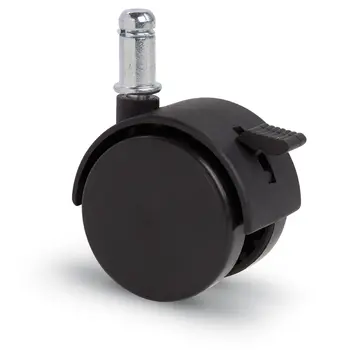 MESO Roue de meuble avec capuchon 50mm Nylon double dur avec goupille 11x22mm freinée