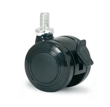 MESO Roulette de meuble 50mm PU double soft bolt M10 freiné