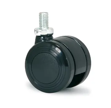 MESO Roulette de meuble 40mm PU double boulon souple M8