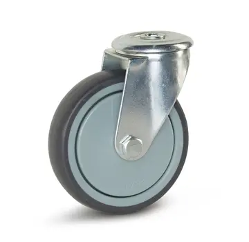 MESO Roulette pivotante d'équipement avec trou central - 125mm - 130kg