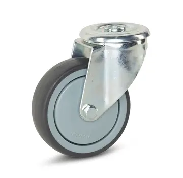 MESO Roulette pivotante d'équipement avec trou central - 100mm - 110kg