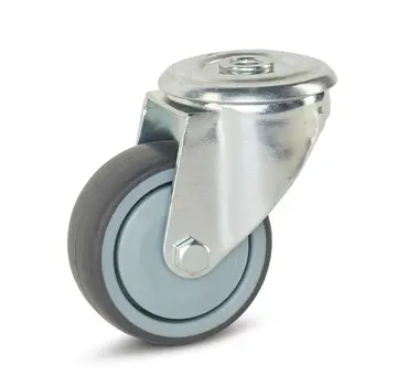 MESO Roulette pivotante d'équipement avec trou central - 80mm - 80kg