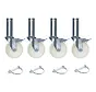 Lot de 4 roues en nylon pour échafaudages - 125 mm - 120 kg