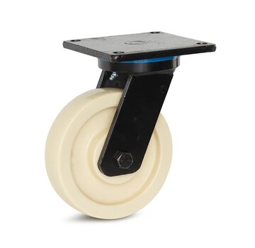 MESO Roulette pivotante extra lourde en nylon avec plateau supérieur - 200mm - 1,300kg