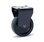 Roulette fixe d'ameublement noire - 75mm - 60kg