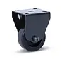 Roulette fixe d'ameublement noire - 50mm - 40kg