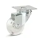 Roulette de meuble transparente avec plateau supérieur - 50mm - 50kg