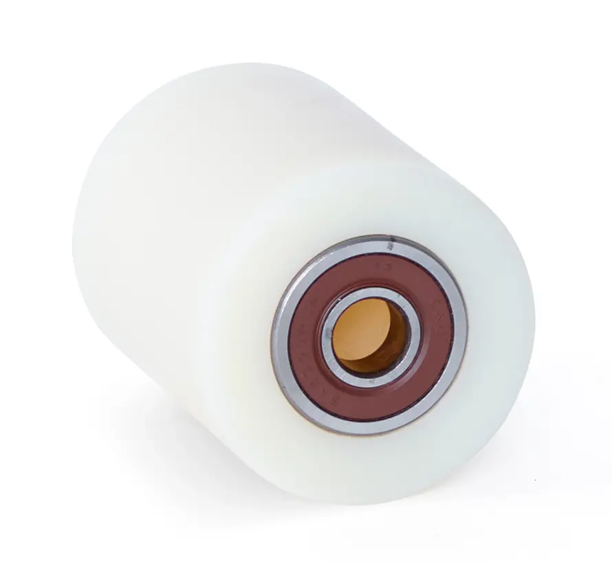 Rouleau à palettes en nylon 80x100 - Diamètre de l'arbre 17mm - Roulement à billes - Capacité de charge 1100kg