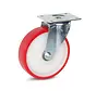 Roulette pivotante en PU avec plateau supérieur - 200mm - 400kg