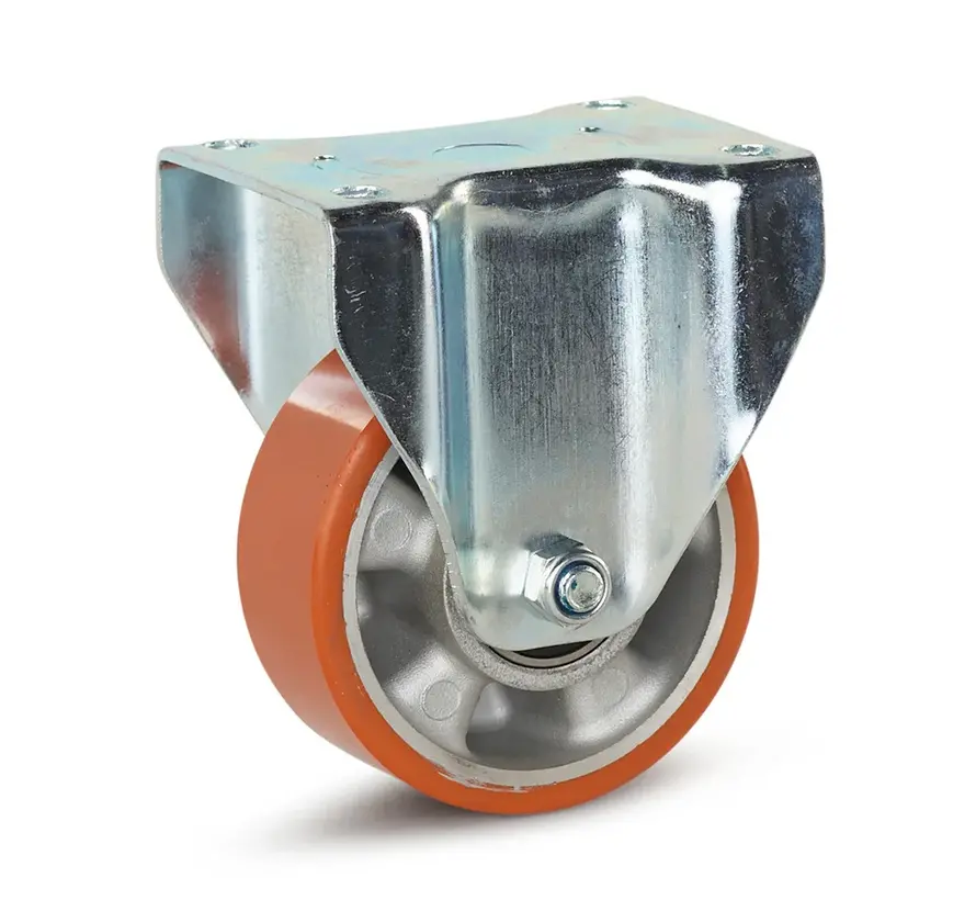 Roulette fixe en PU à usage intensif - 125mm - 500kg