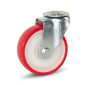 MESO Roulette pivotante en PU avec trou central - 100mm - 180kg