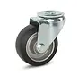 Roulette pivotante en caoutchouc élastique noir avec trou central - 100mm - 220kg