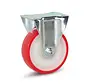 Roulette fixe polyuréthane 125 mm charge max 230 kg rouge et blanc - PUP2-125